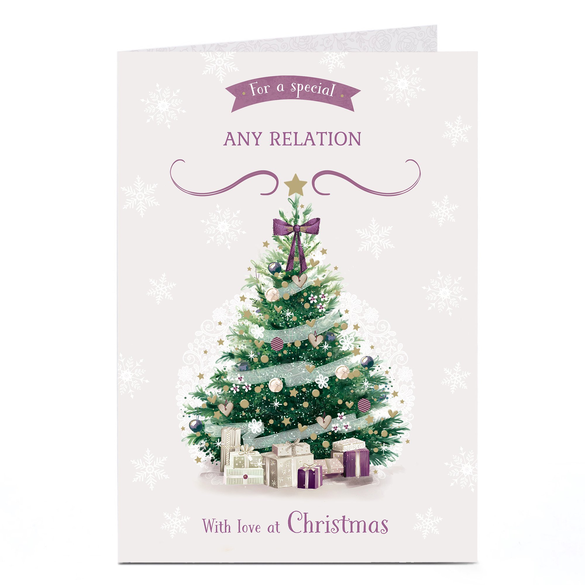 Personalised Christmas Card - Traditional Christmas Tree