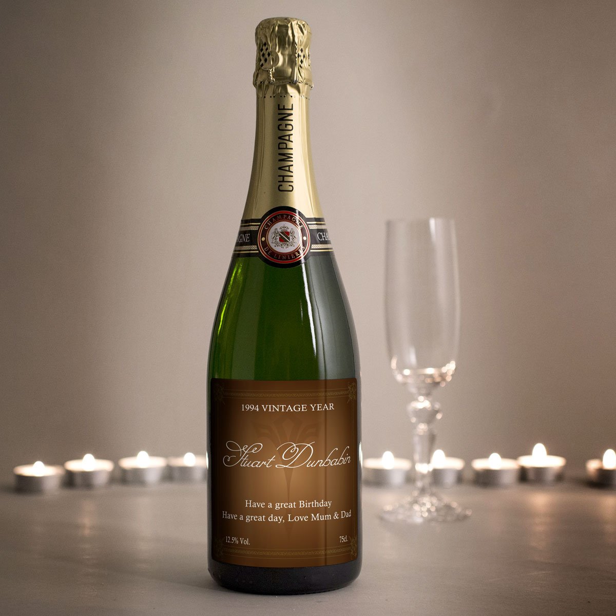 Luxury Personalised Vintage Their Year Champagne