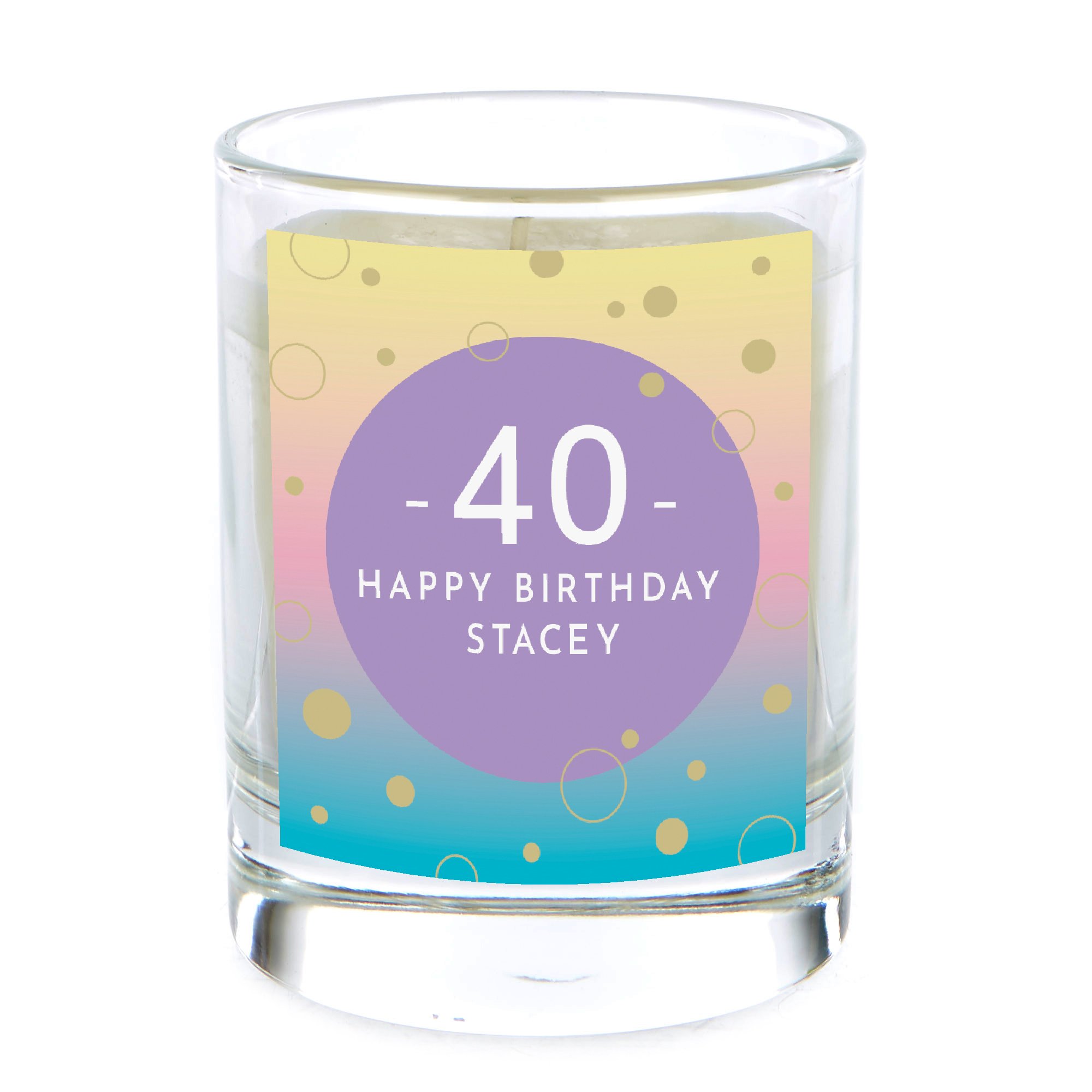 Personalised Pomegranate & Cashmere Scented Candle - Milestone Birthday