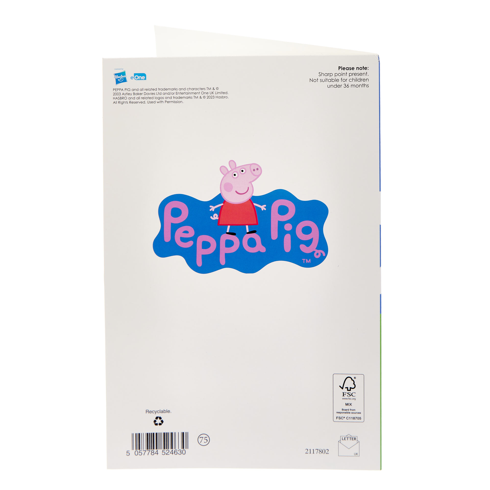 Daddy Peppa Pig Father's Day Card with Badge