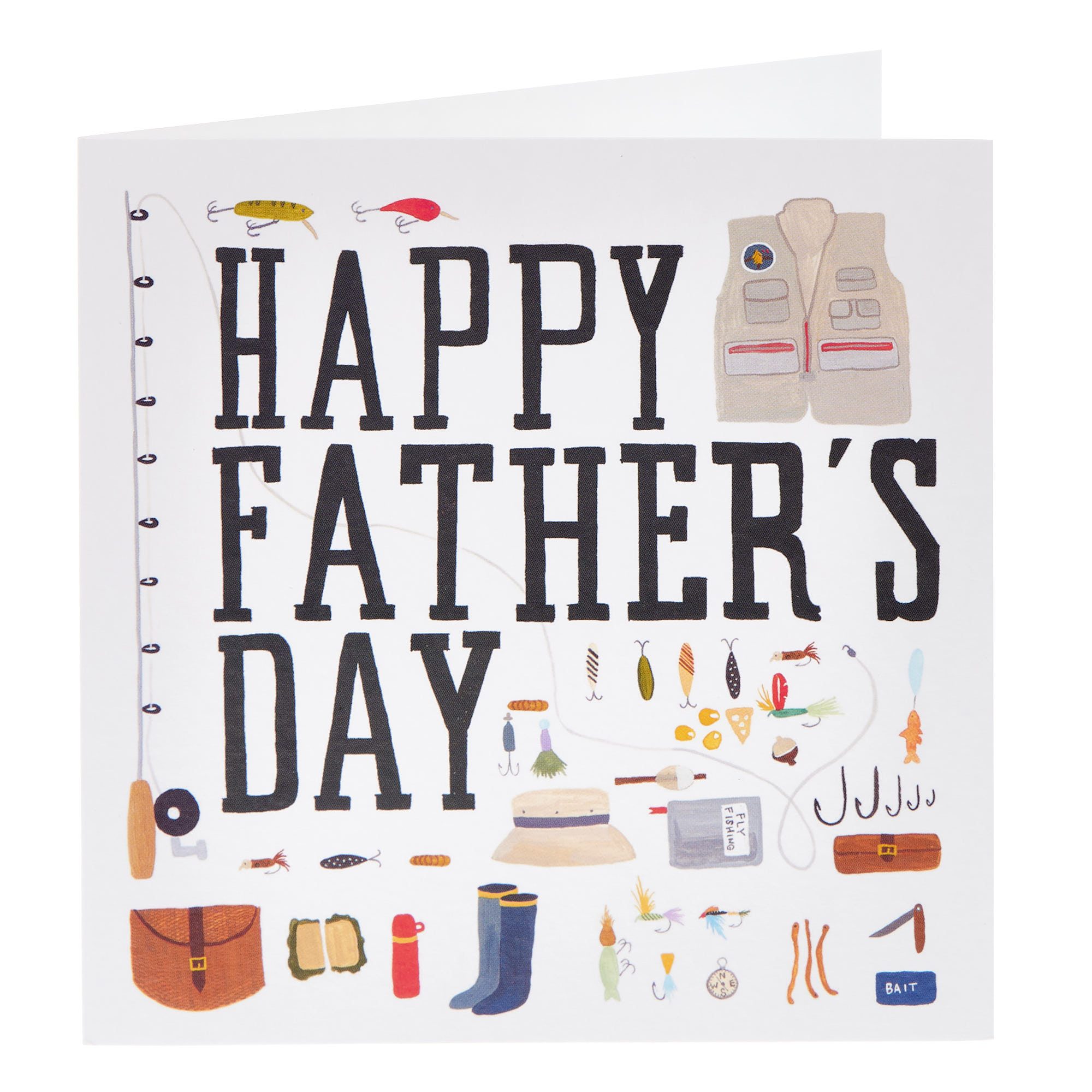 Any Recipient Fishing Gear Father's Day Card