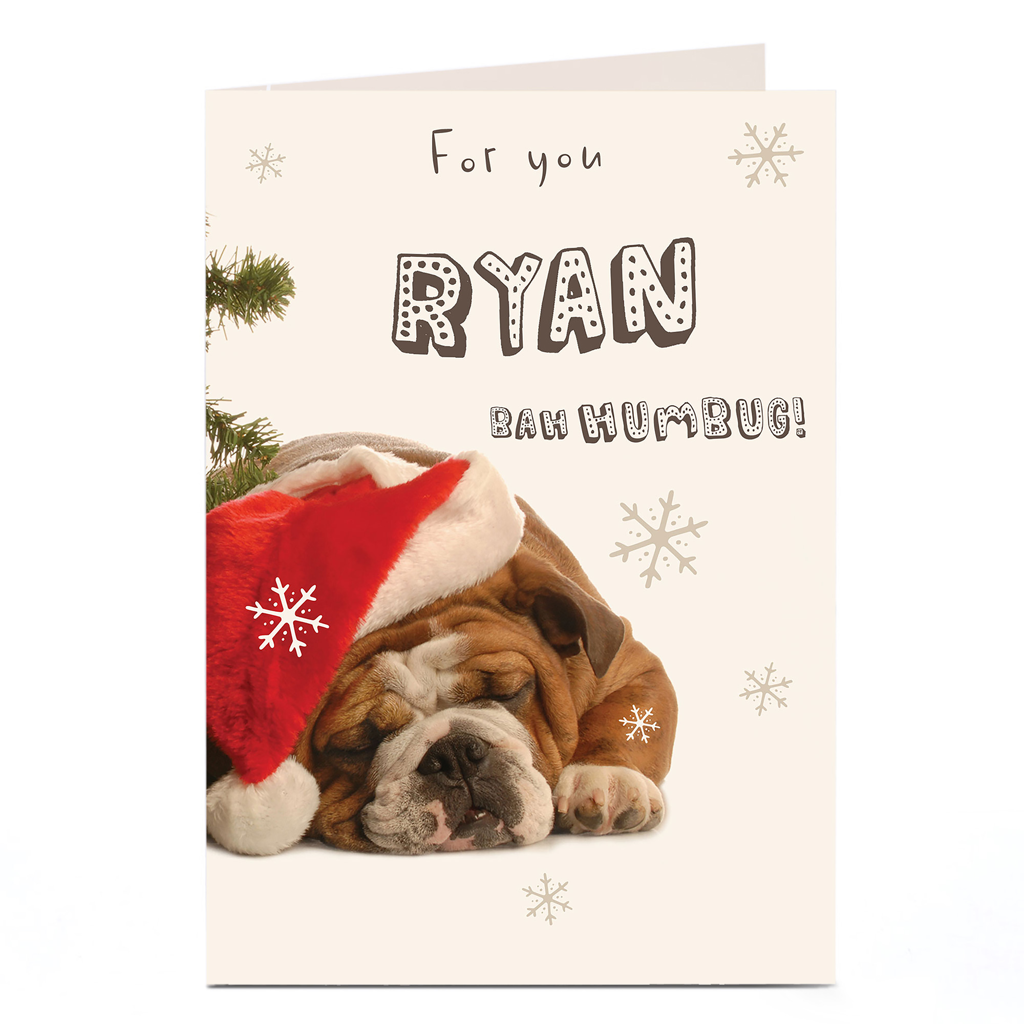 Personalised Christmas Card - Bulldog