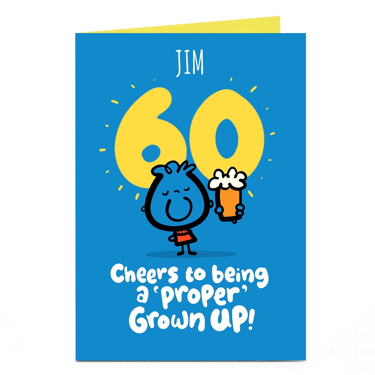 Personalised Fruitloops 60th Birthday Card - Grown Up! Cheers