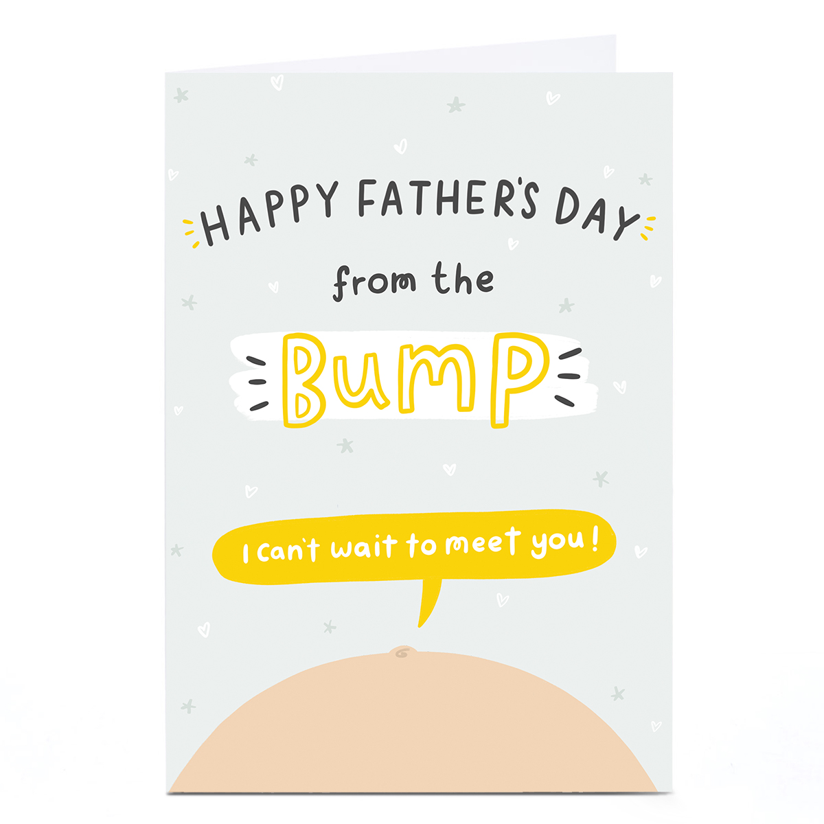 Personalised Jess Moorhouse Fathers Day Card - From the Bump