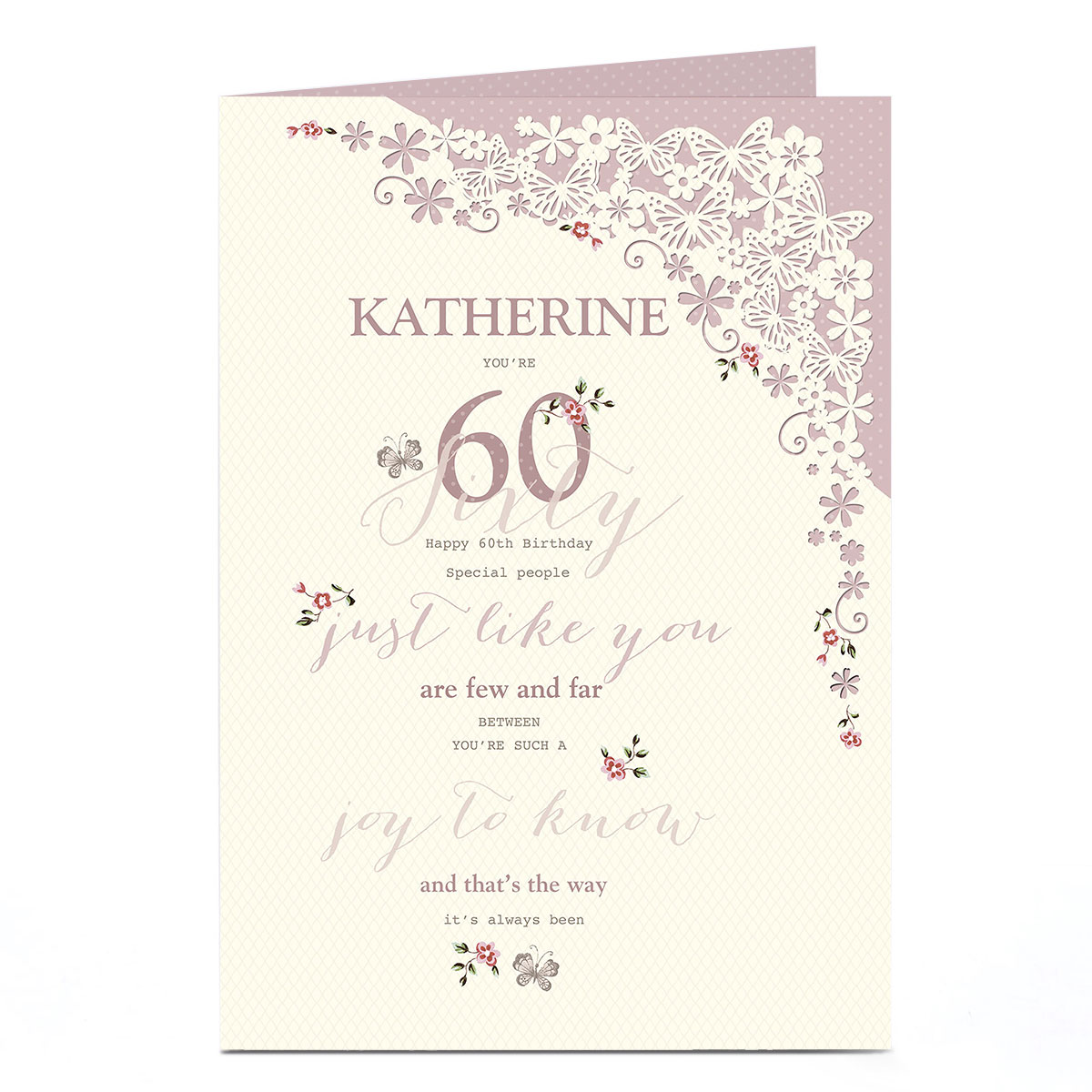 Personalised 60th Birthday Card - A Joy To Know