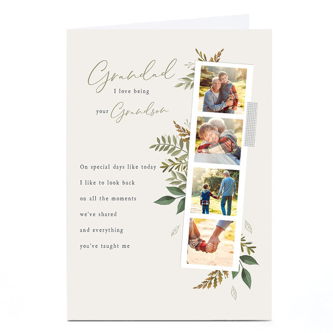 Photo Father's Day Card - Grandad I Love Being Your Grandson