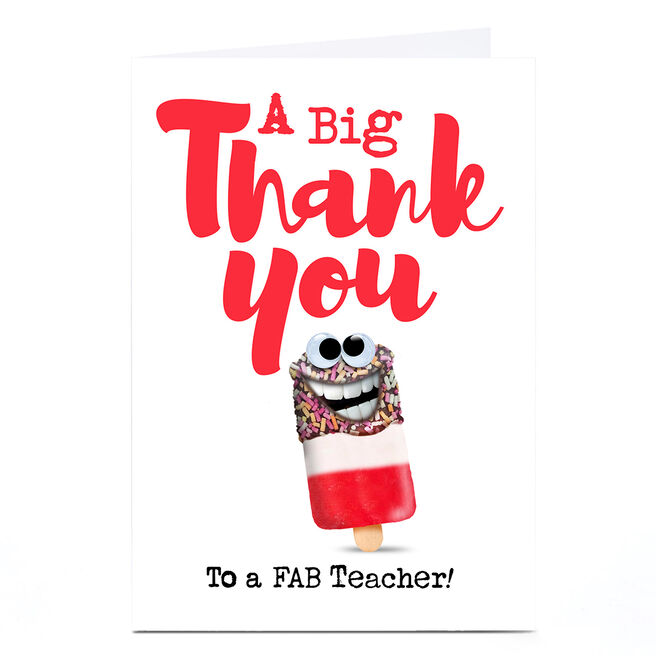 Personalised PG Quips Thank You Teacher Card - Fab Teacher