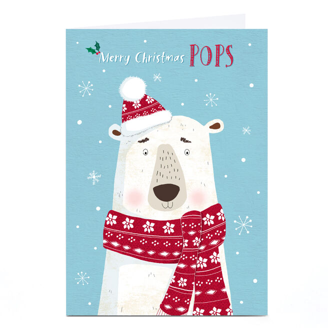 Personalised Cory Reid Christmas Card - Pops Polar Bear