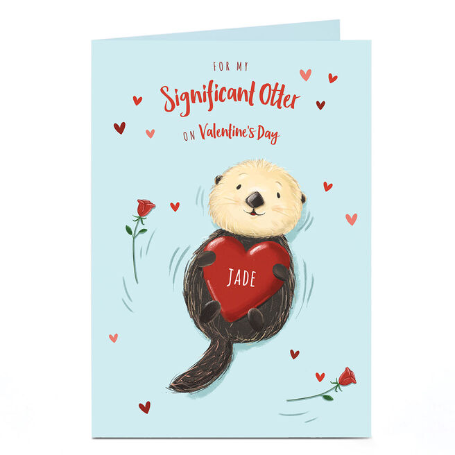 Personalised Valentine's Day Card - Significant Otter