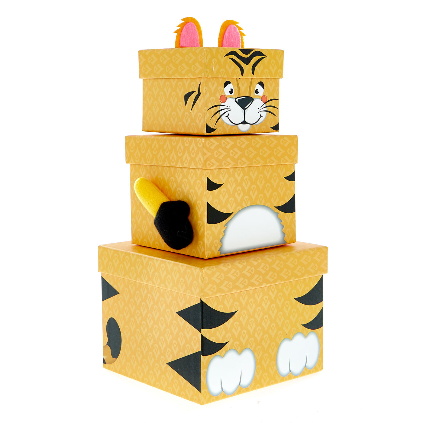 Buy Stackable Plush Tiger Gift Boxes Pack Of 3 for GBP 6.99 Card
