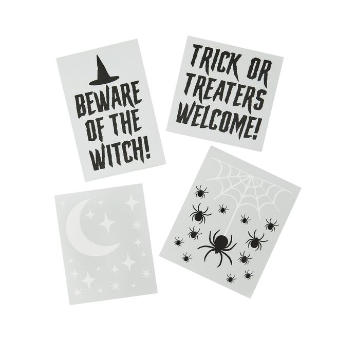Trick Or Treat Window Clings - Pack of 4
