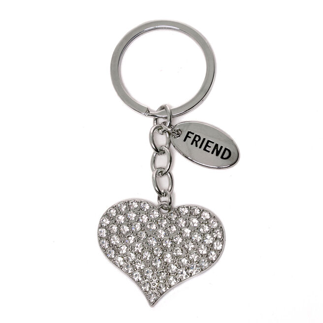 Always By Your Side Friend Diamante Keyring