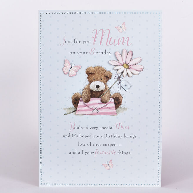 Signature Collection Birthday Card - Mum, Bear & Envelope, Signature Collection Birthday Card - Mum, Bear & Envelope