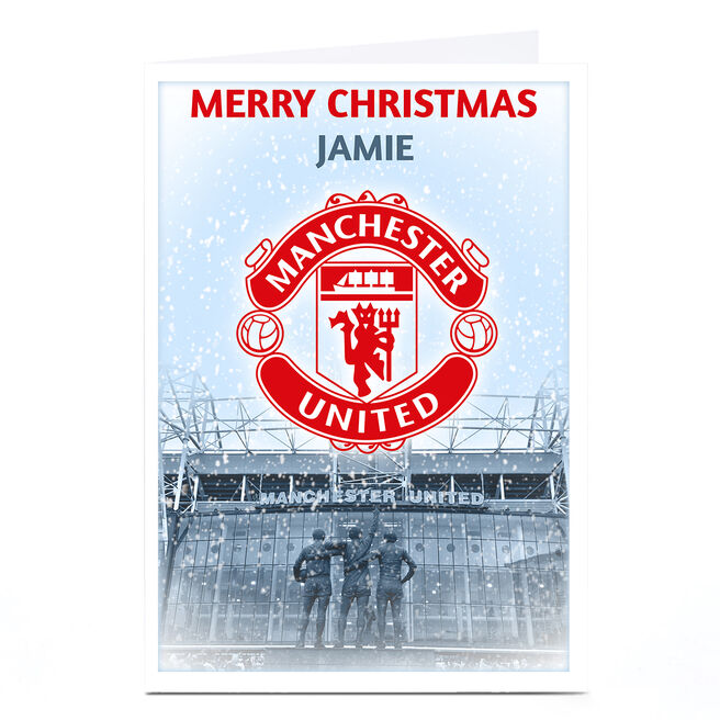 Personalised Manchester United Christmas Card - Old Trafford