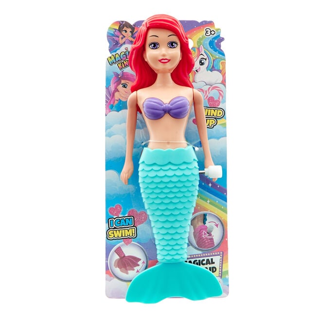 Magical Mermaid Wind Up Toy - Green Tail & Red Hair