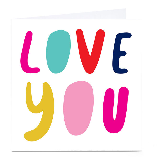 Personalised Hello Munki Card - Love You 