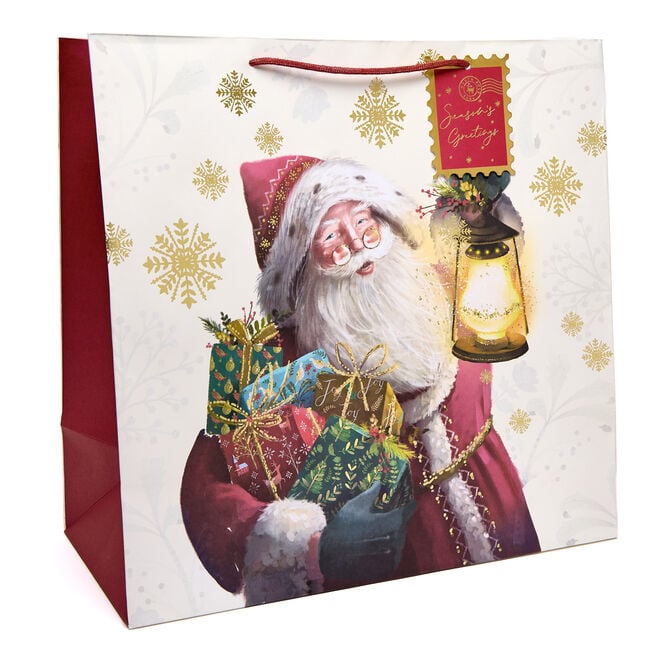 Traditional Santa Giant Square Gift Bag