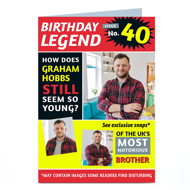 Photo Birthday Card - Legend Magazine