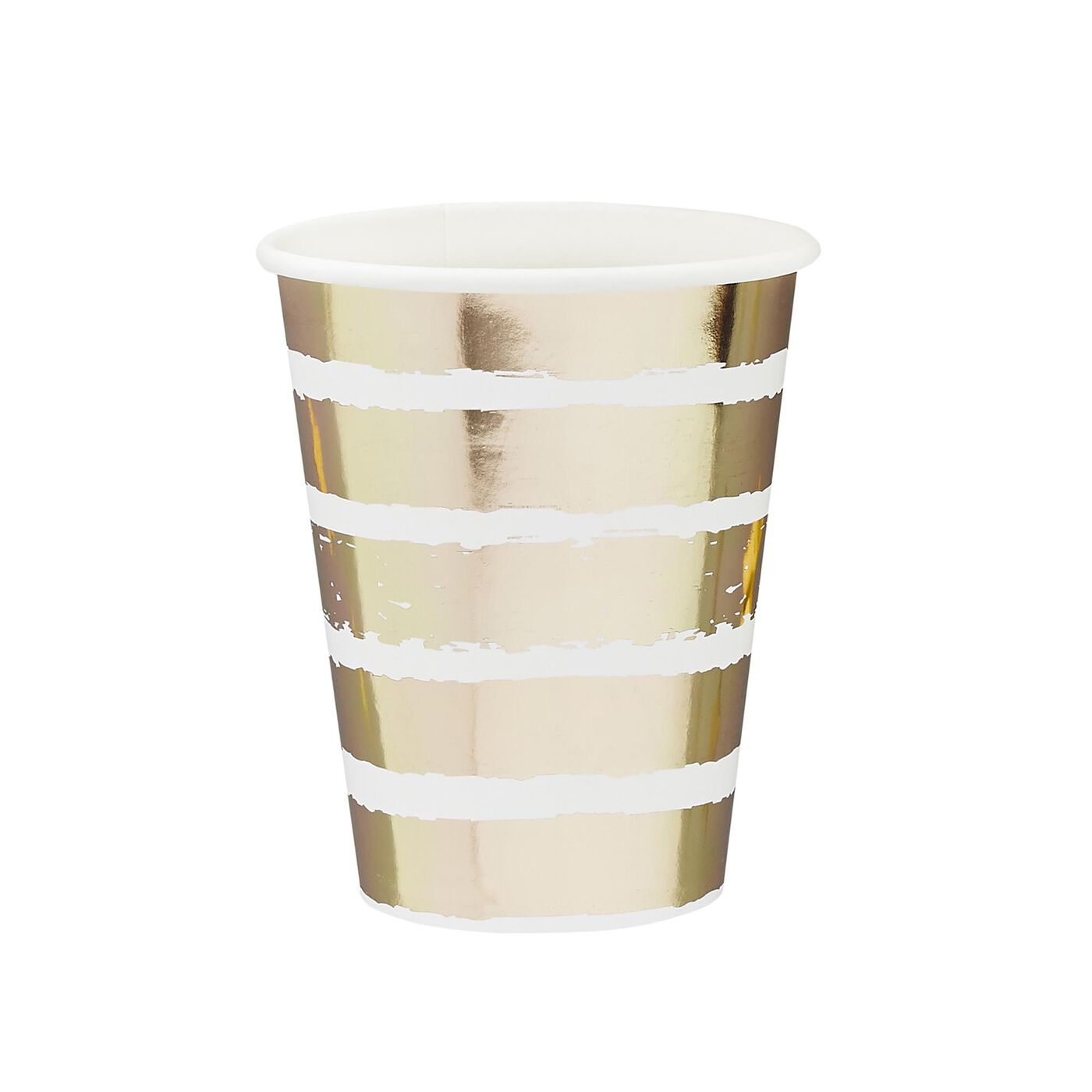 Buy Metallic Striped Paper Cups - Pack of 8 (3 Colour Options) for GBP ...