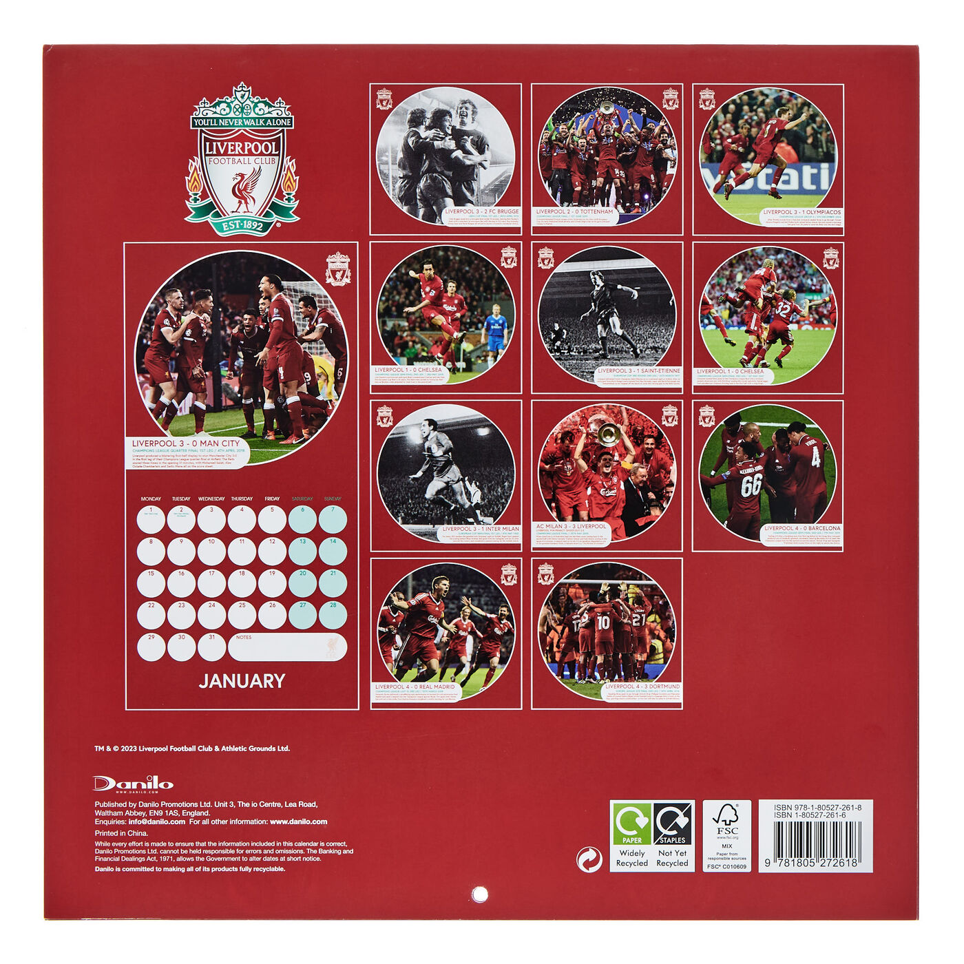 Buy 2024 Liverpool FC Legends Square Calendar for GBP 4.99 Card