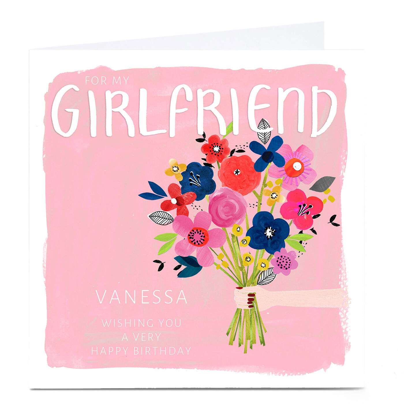 Buy Personalised Kerry Spurling Birthday Card Flowers, Girlfriend for