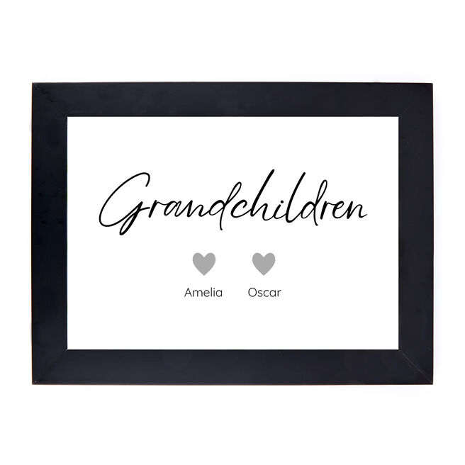 Personalised Print - Grandchildren 2 Hearts