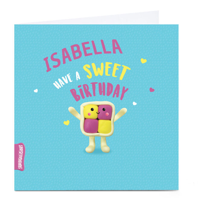 Personalised Squidgalicious Birthday Card - Battenberg 