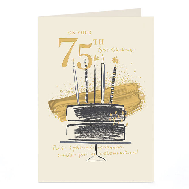 75th Birthday Card - Calls For Celebration