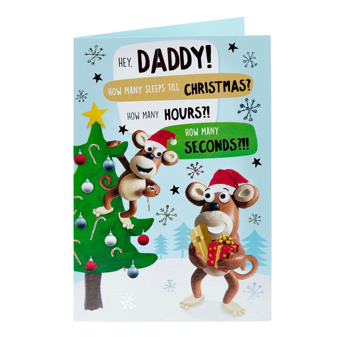 Daddy How Many Sleeps Christmas Card
