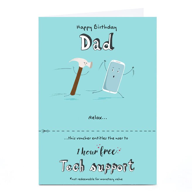 Personalised Cory Reid Birthday Card - Dad Tech Support