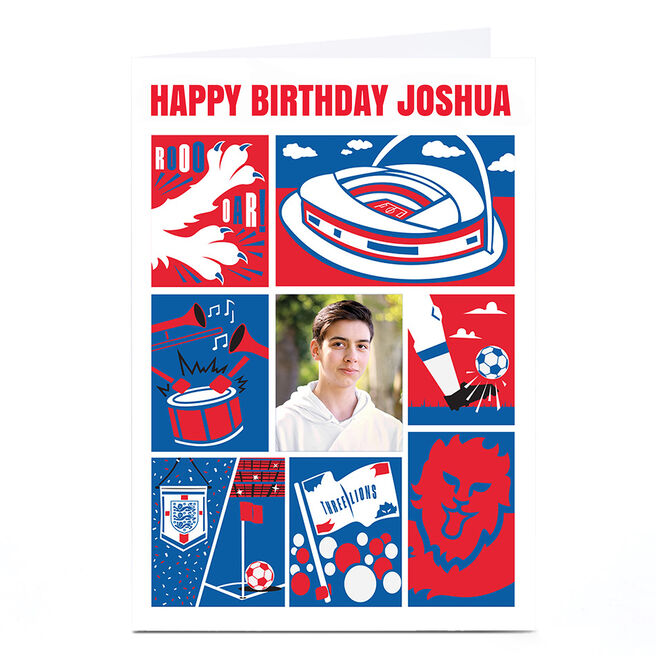 Photo England Card - Red, White & Blue