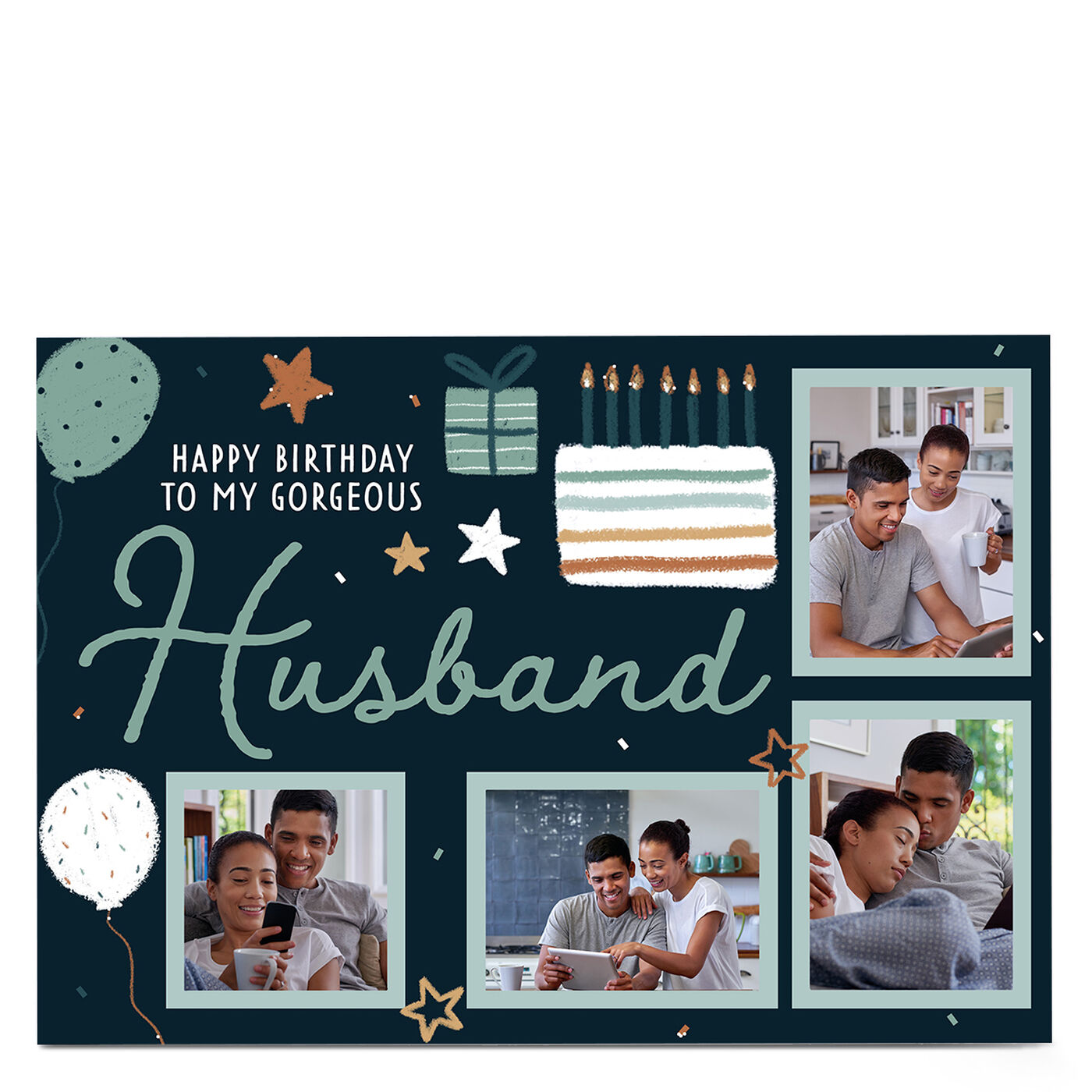 Buy Photo Juniper & Rose Birthday Card - Husband for GBP 4.99 | Card ...