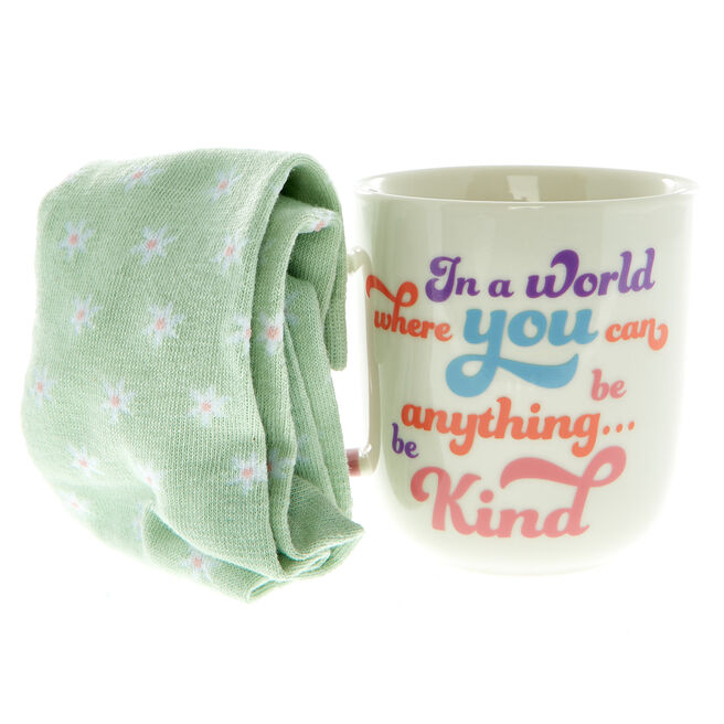 Happy Vibes Mug & Socks Gift Set