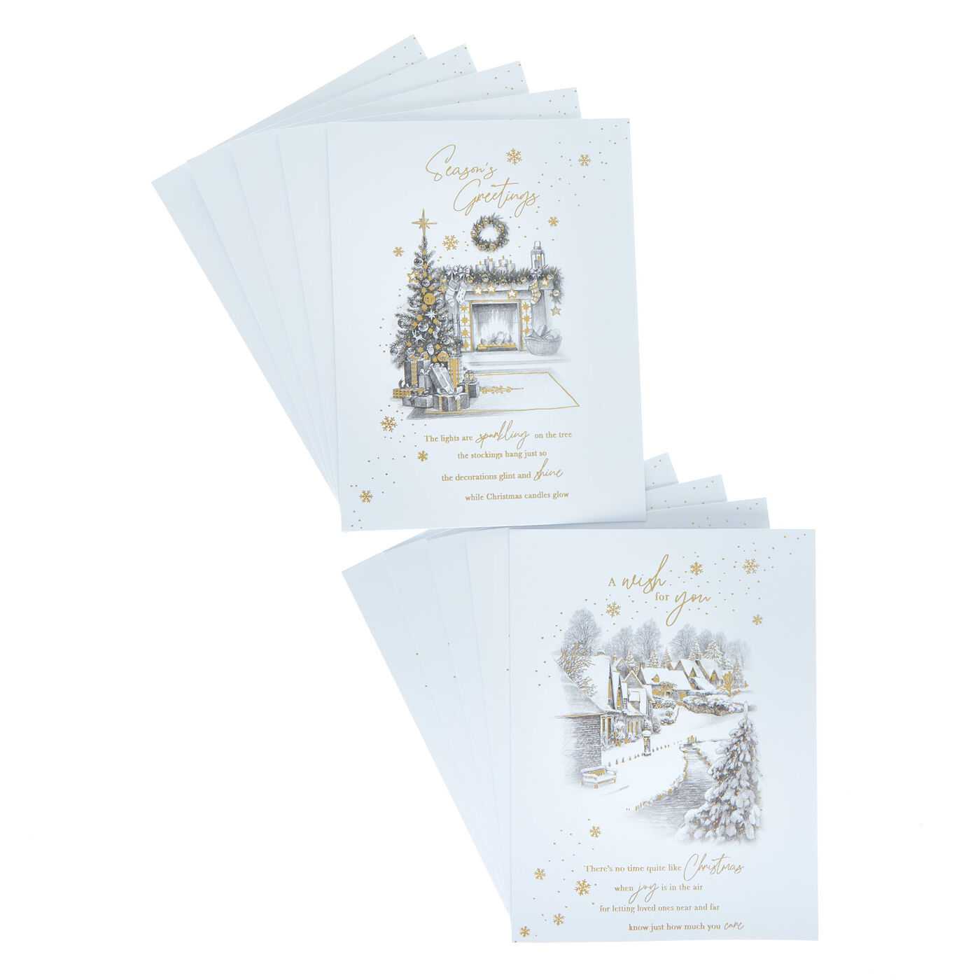 Buy 10 Deluxe Boxed Charity Christmas Cards - Classic Sketch (2 Designs ...