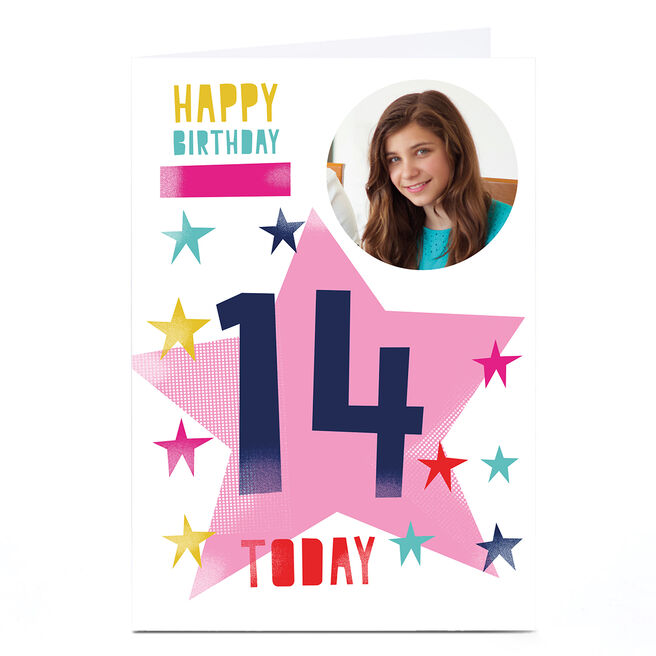 Photo Hello Munki Birthday Card - Age 14