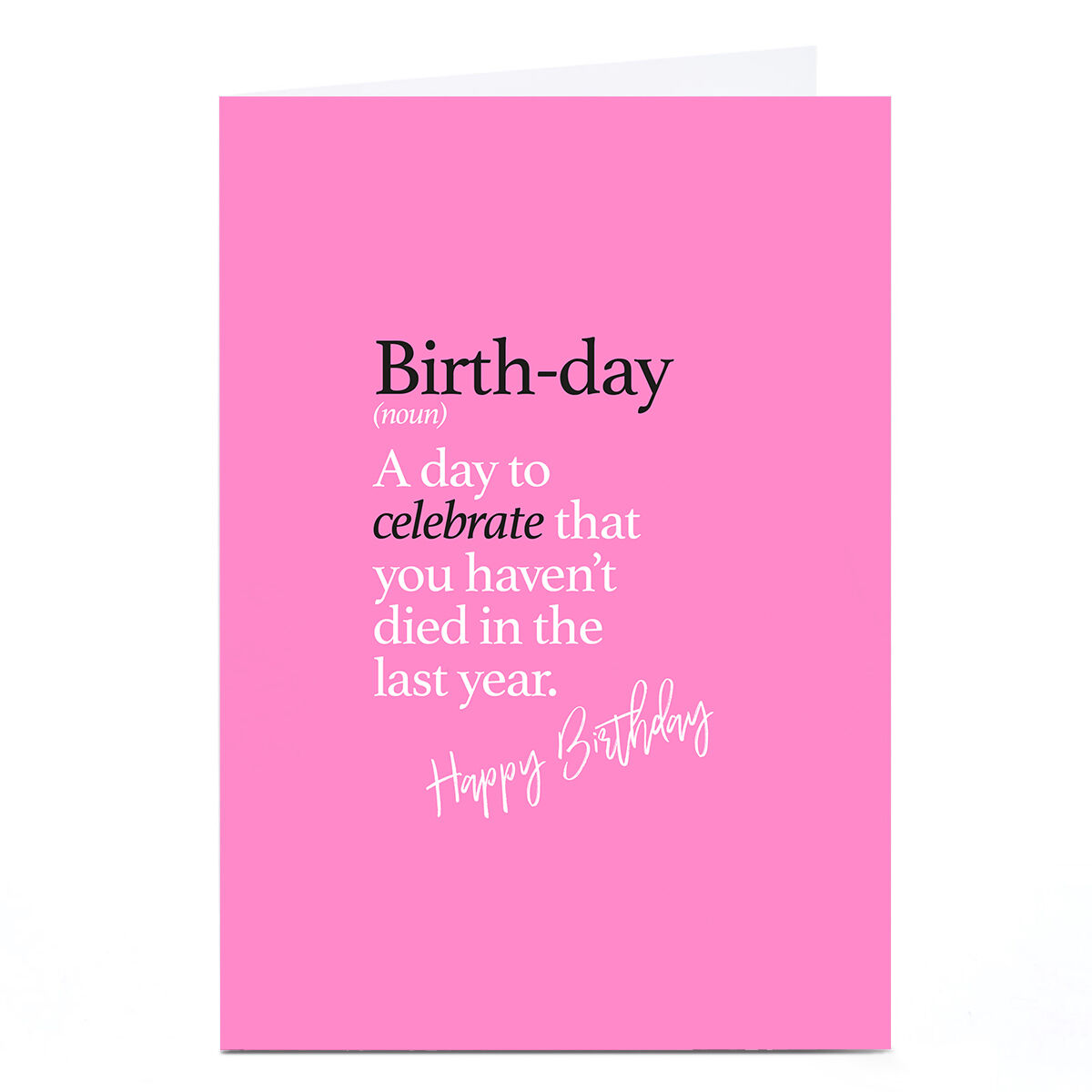 Buy Personalised Punk Birthday Card - Birthday Definition for GBP 2.29