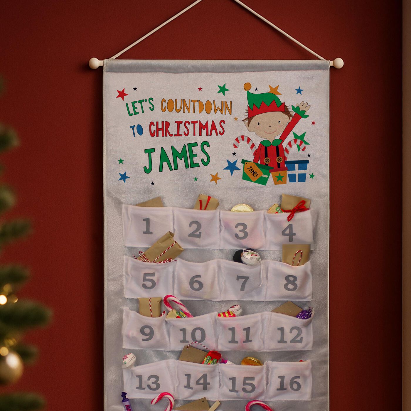 Buy Personalised Christmas Elf Advent Calendar for GBP 22 99 Card