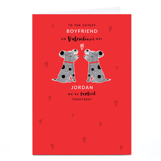Personalised Valentine's Day Card -Boyfriend Cute Dog