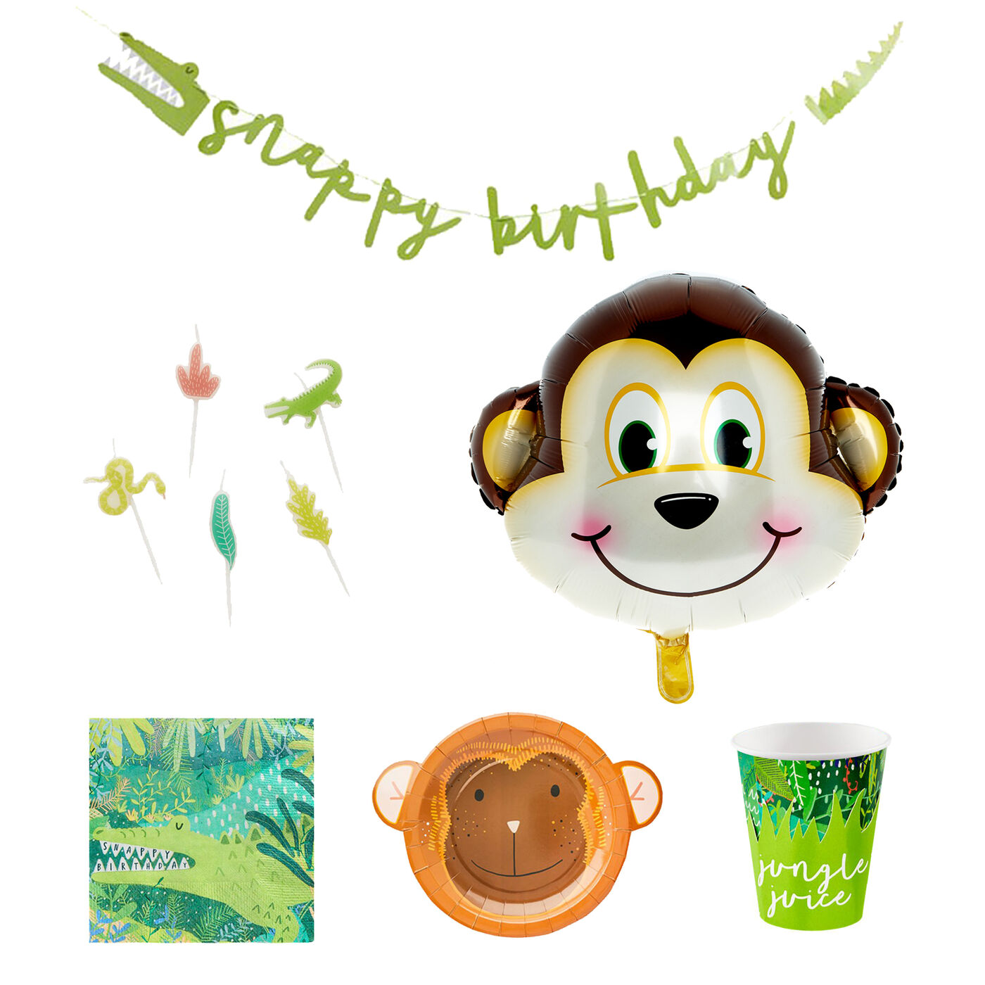 Buy Jungle Birthday Party Tableware & Decorations Bundle 10 Guests