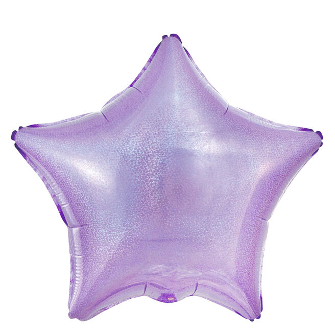 Lilac Star Foil Helium Balloon