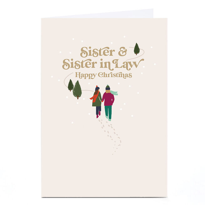 Christmas Card - Sister & Sister In Law Happy Christmas