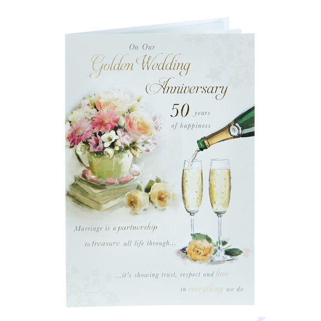 50th Anniversary Cards Golden Anniversary Invitations Cards Card Factory