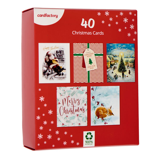 40 Value Christmas Cards - 5 Designs