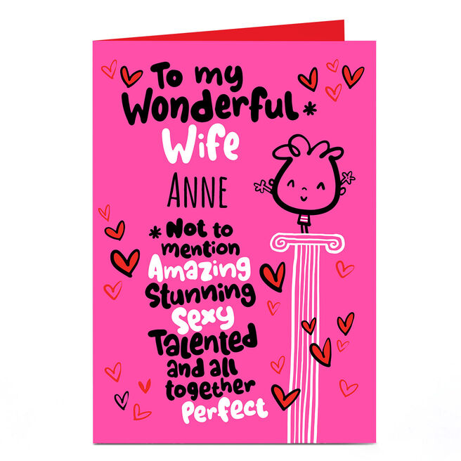 Personalised Fruitloops Valentine's Day Card - Wonderful Wife