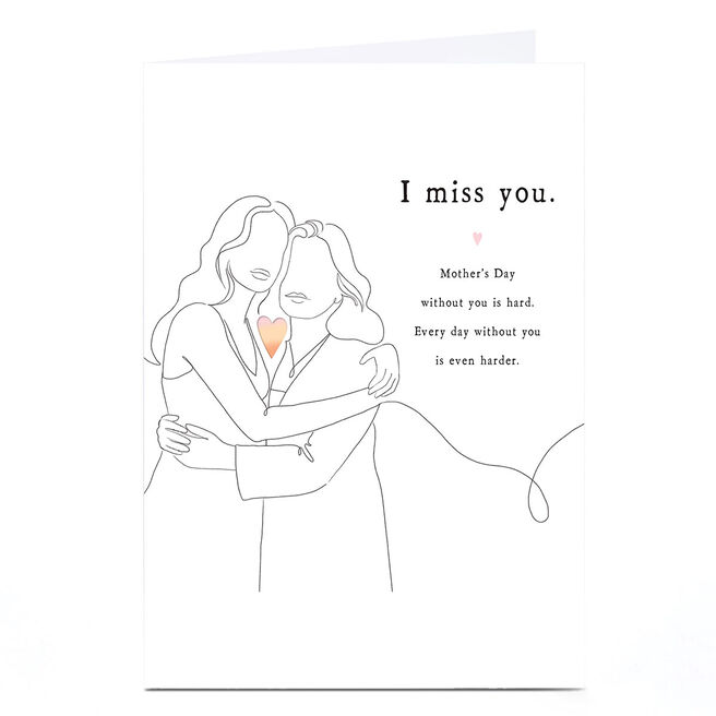Mother's Day Card - Mother and Daughter I Miss You