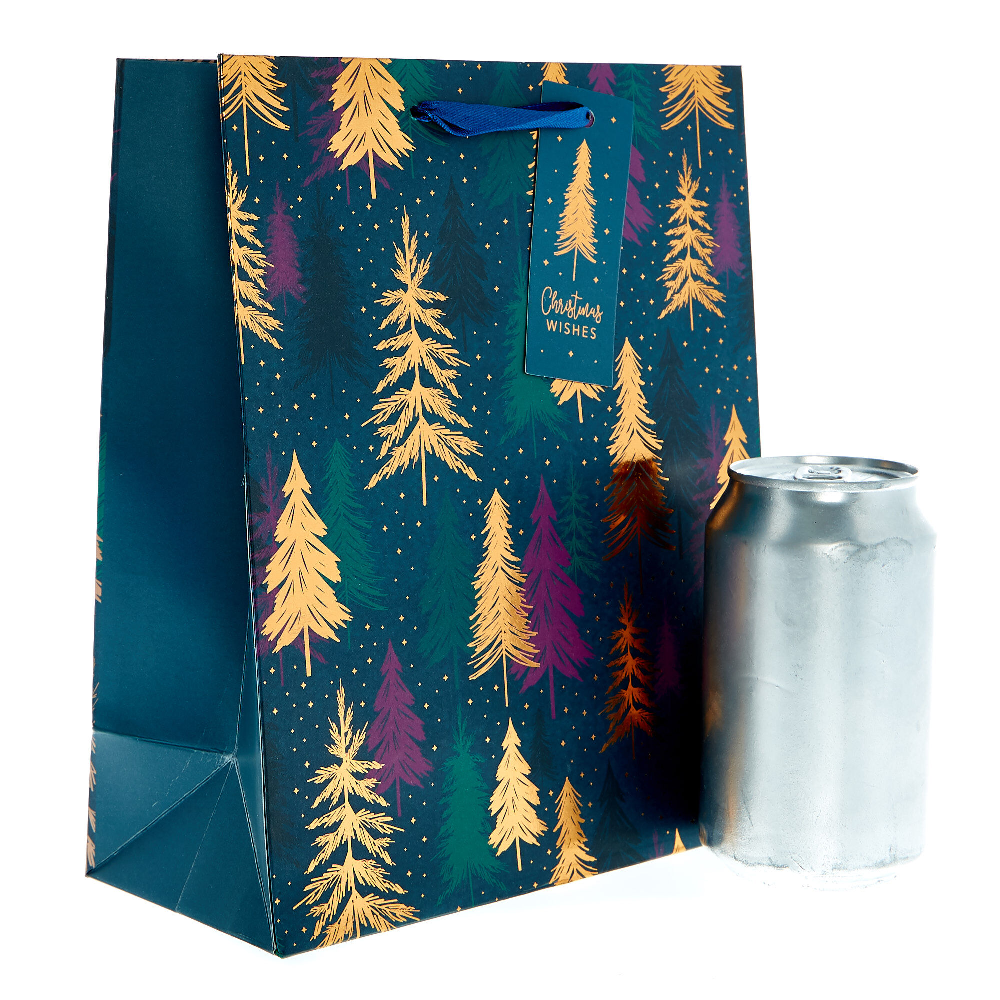 Buy Medium Portrait Festive Trees Christmas Gift Bag for GBP 1.29