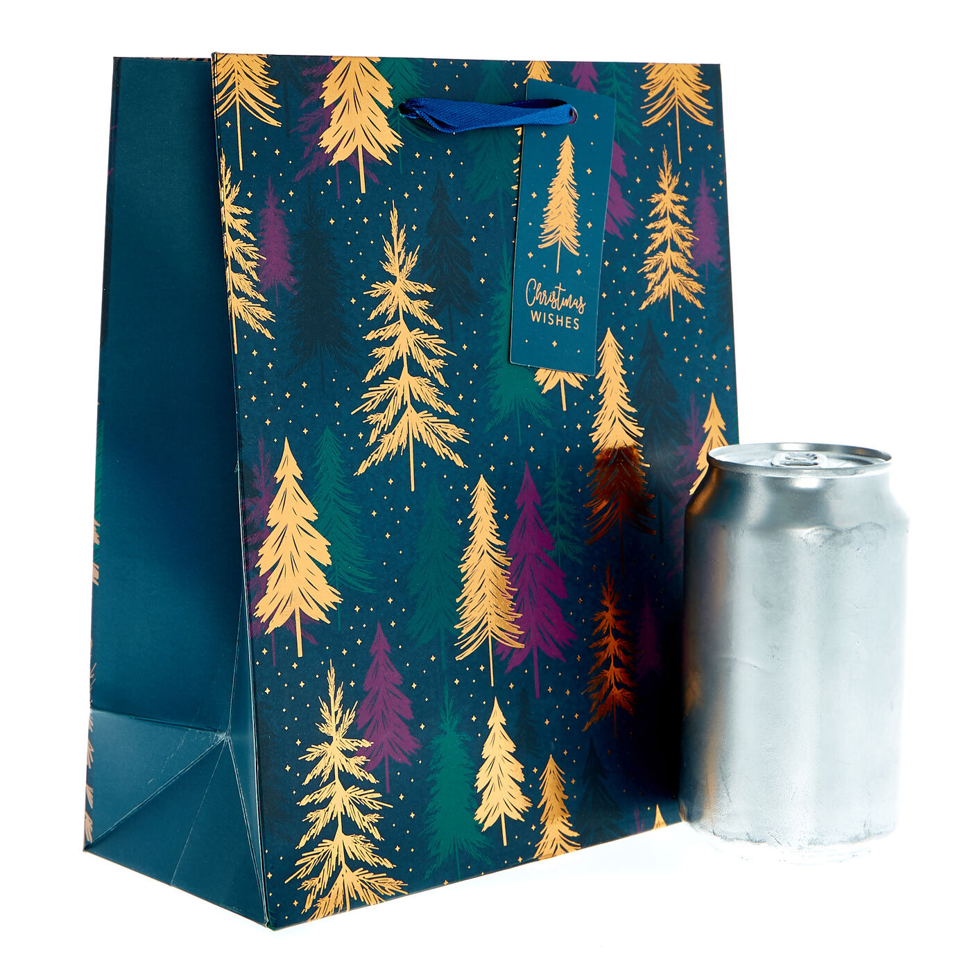 Buy Medium Portrait Festive Trees Christmas Gift Bag for GBP
