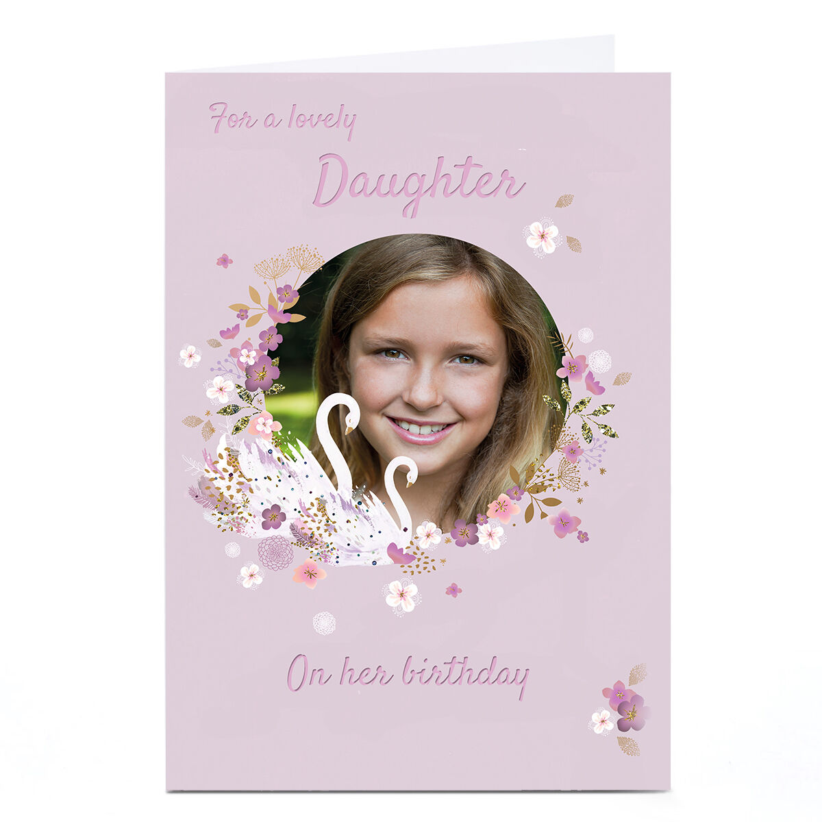 thumbnail image 2 of Personalised Handmade Birthday Card For Daughter – Pretty Floral Design By Vicky Jones 2 of 6