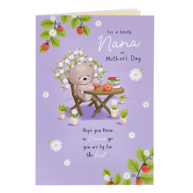 Nana Hugs Tea In The Garden Mother's Day Card