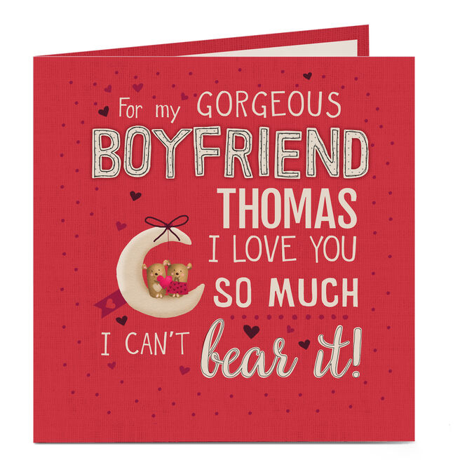 Personalised Card - I Can't Bear It